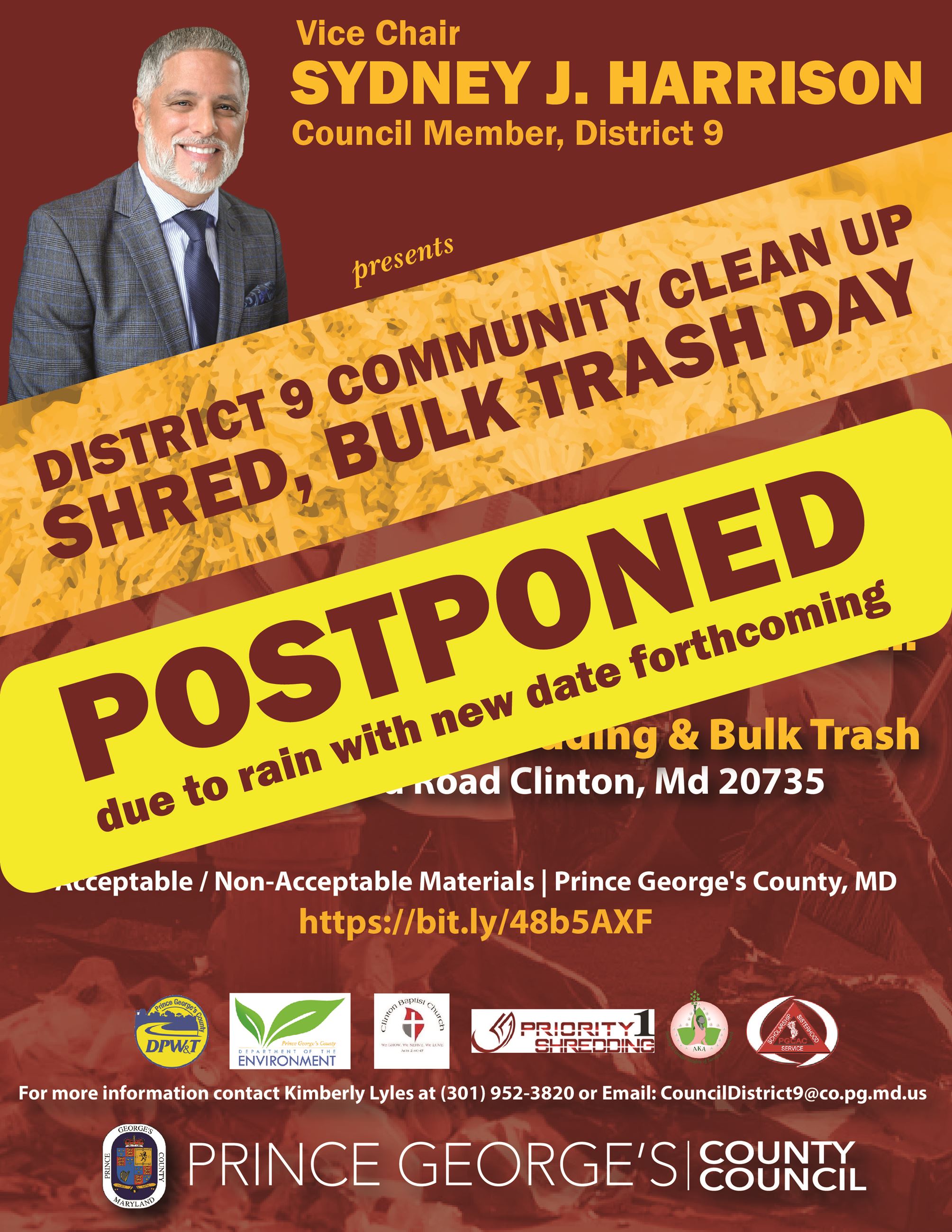 HarrisonCommunityCleanUpBulkShredPostponedFlyerFINAL