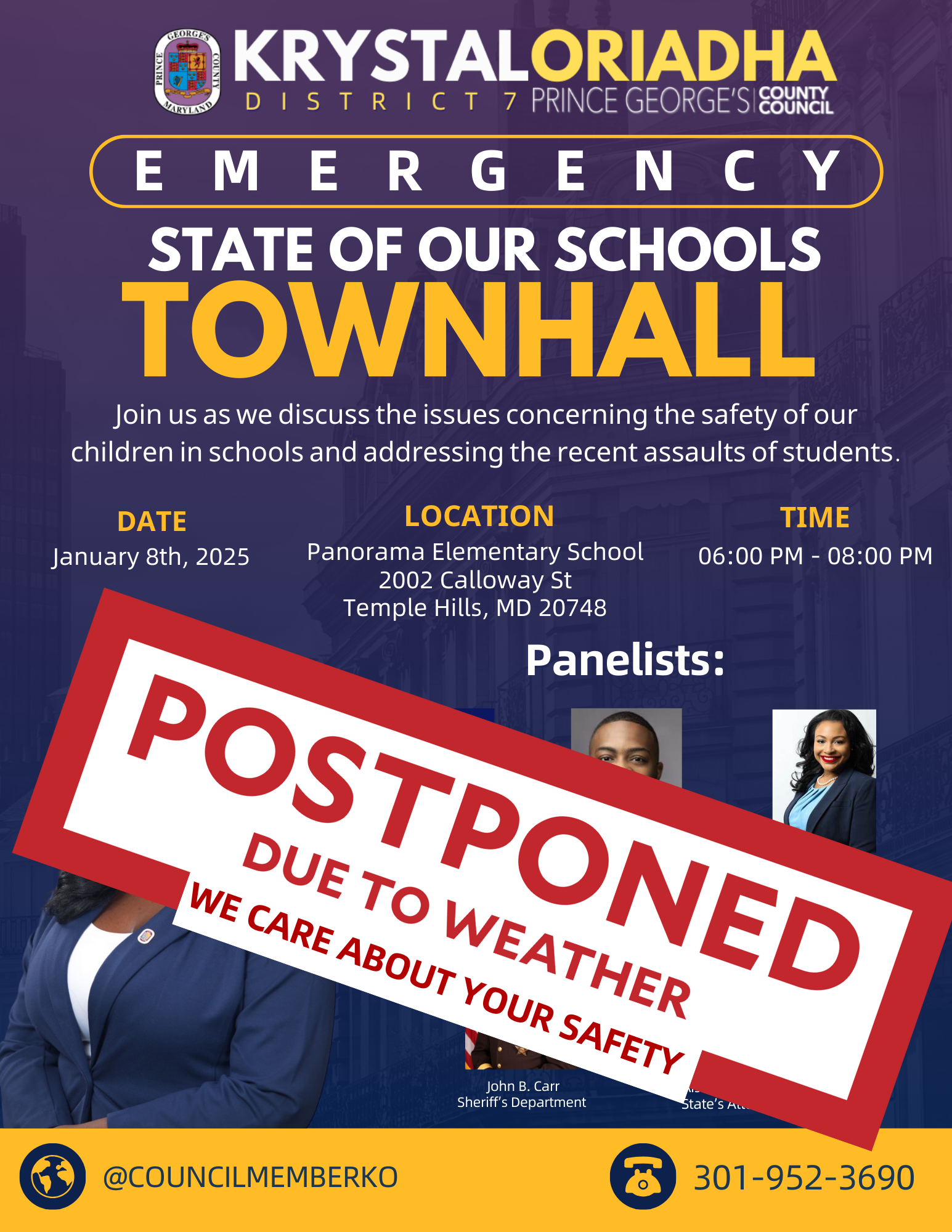 OriadhaStateOfSchoolsTownHallPostponed